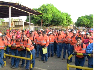 Trabajadores del sector minero-energético.