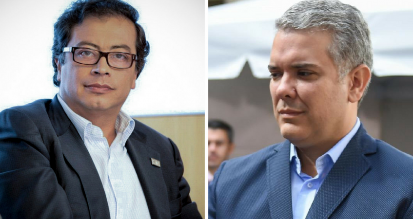 Gustavo Petro e Iván Duque