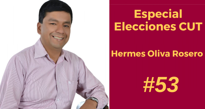 Hermes Oliva Rosero, candidato de la CUT